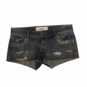 Hollister rhinestoned denim shorts
